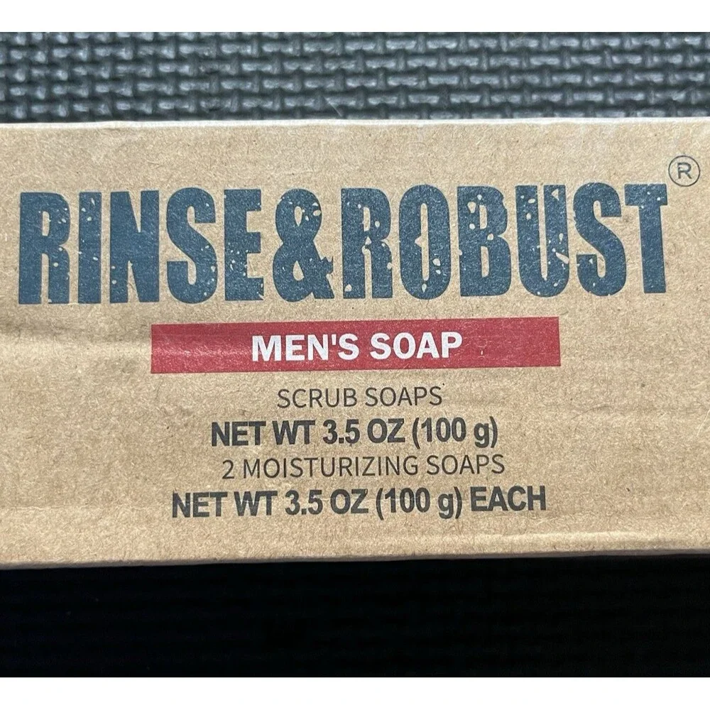 Rinse & Robust Mens Bar Soap Bath 3.5 Ounce (Pack of 3)